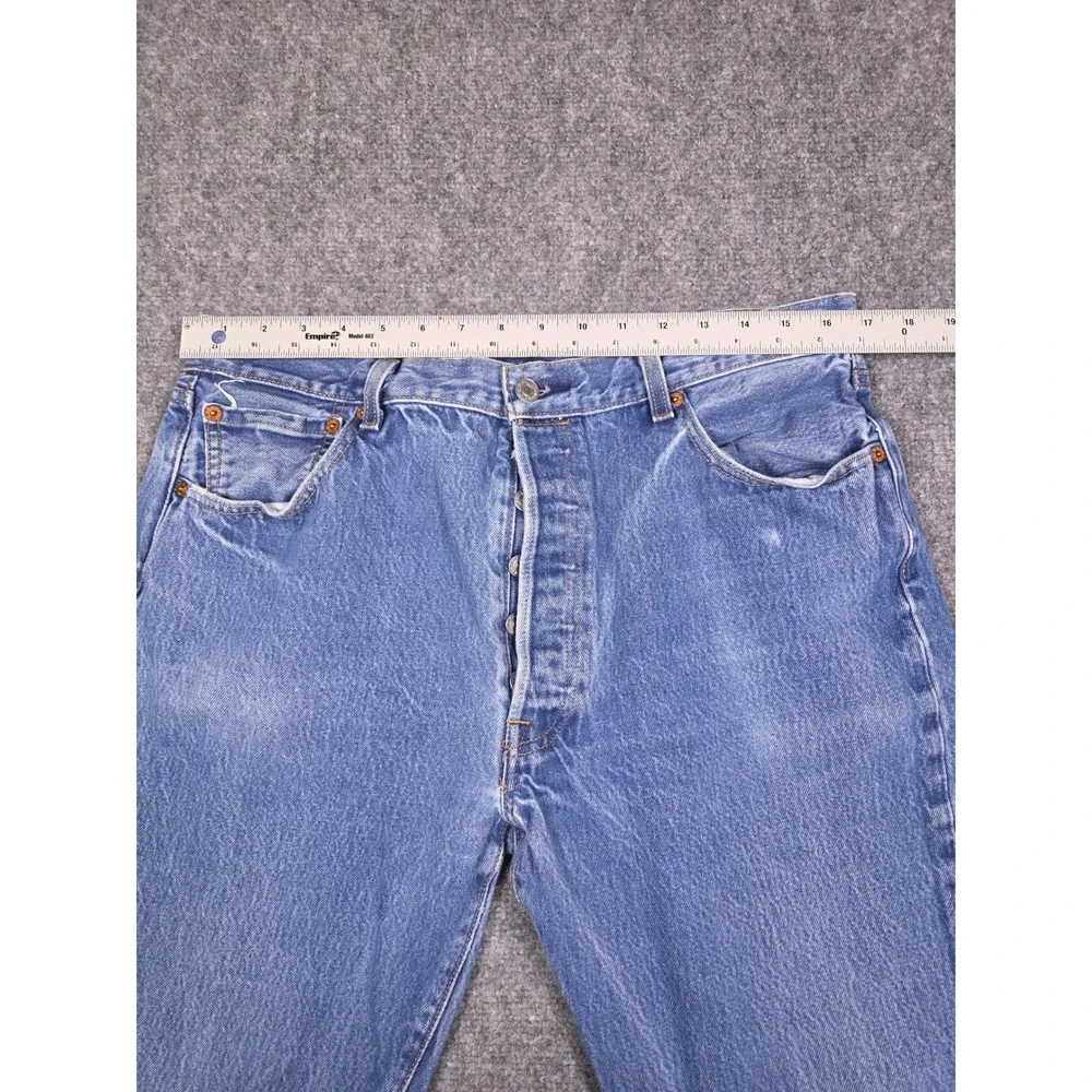 Levi's 501 Original Fit Jeans Mens 38x38 Blue Straight Leg Button Fly Denim 88/6